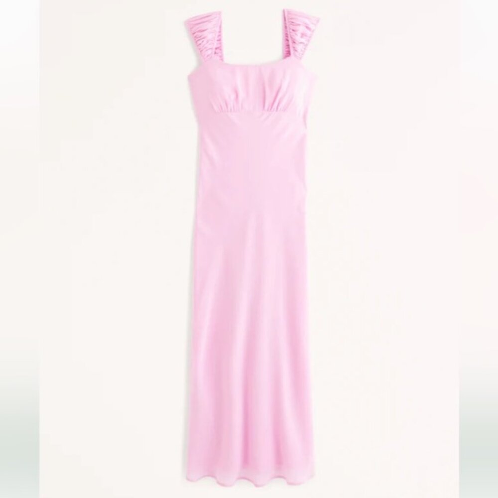 Abercrombie & Fitch Slip Midi Dresss - Pink NWT NEVER WORN